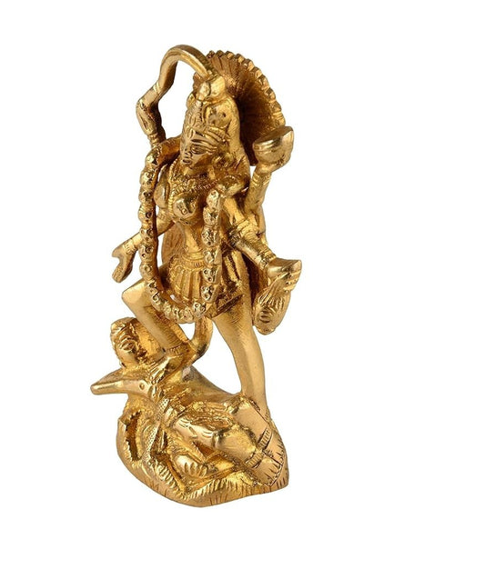 Brass MATA Maa Kali Statue Idol Murti, Height : 8 inch