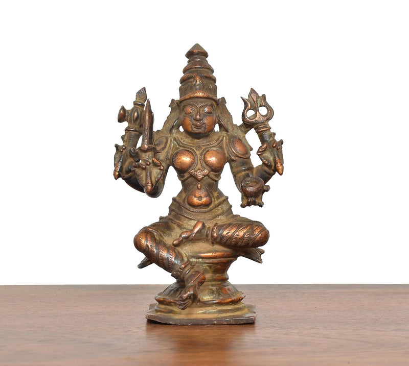 Copper Arulmigu Mariamma Idol (Height 4 Inch)