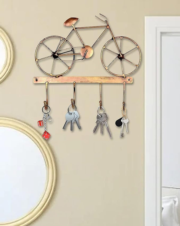 Iron Cycle wall art for keychain hanging Showpiece (Height: 11 Inches) Mandir Setting