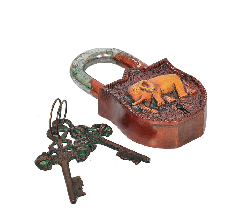 Brass Elephant Door Lock (Height : 4.5 inch)