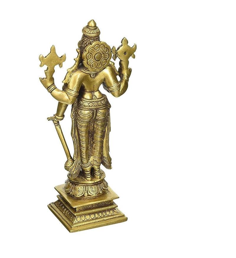 Brass Lord Vishnu idol (Height: 8inches)