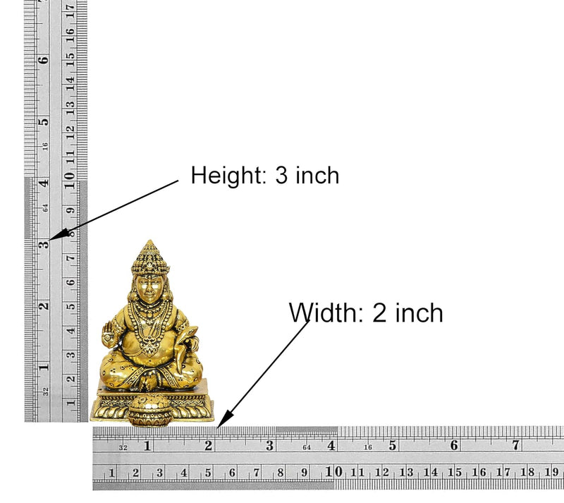 Bronze Kuber Idol Statue golden (Height 3 Inch)