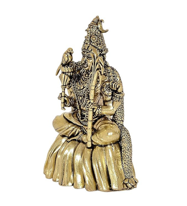 Superfine Brass Goddess Rajarajeshwari,Tripura Sundari, Lalita Idol (Height: 4 inch) Study Setting