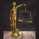 Brass Justice Lady Blind Folded (Height 9.8 Inches)