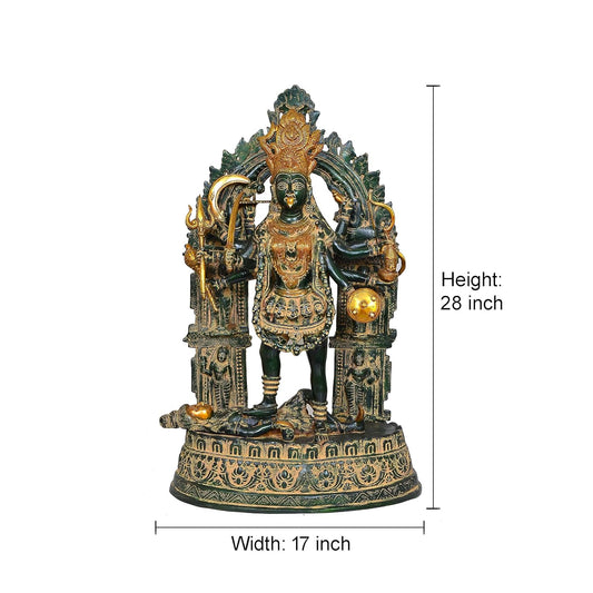 Brass Goddess Mahakali MATA Idol (Height: 28 inch)