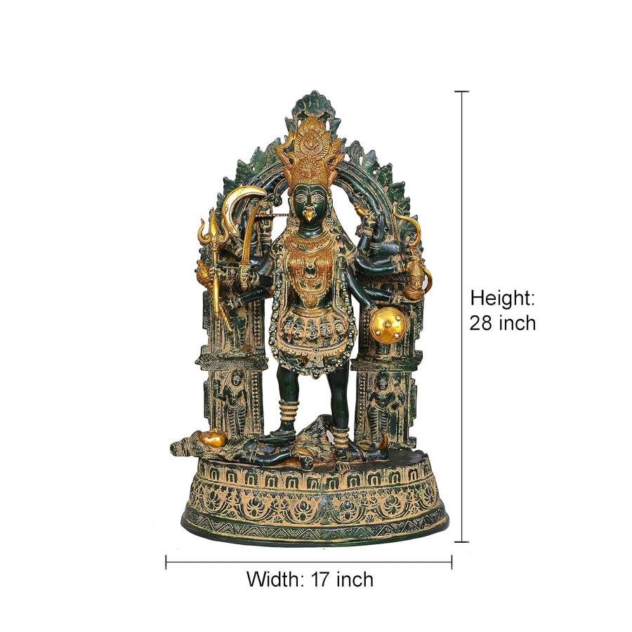 Brass Goddess Mahakali MATA Idol (Height: 28 inch) Craft Detail