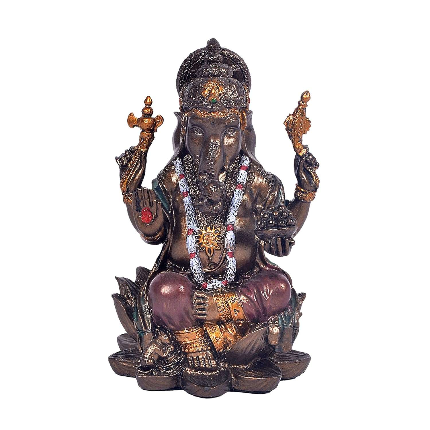 Resin Ganesha Murti for Car Dashboard (Height: 3 inch)
