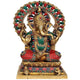 Brass Lord Ganesha On Throne idol (Height: 14")