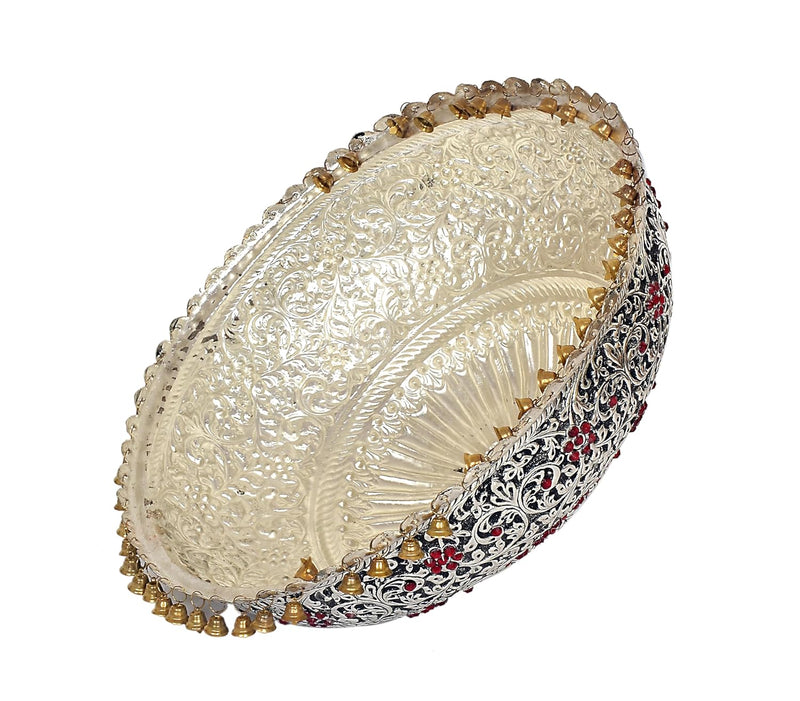 White Metal Deity Chattar for God and Temple (Heigh - 7.5)