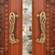 AONA Brass Peacock Design Door Handle Pair (Pack of 2)