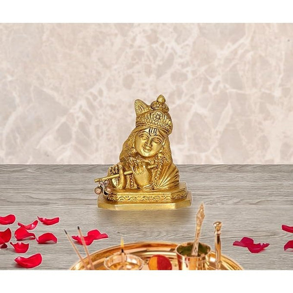 Idol Krishna for mandir Temple Statue Showpiece, Height 3.5" Inches Mandir Setting
