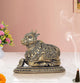 Bronze Nandi Statue for home temple  (Height: 2 Inch)