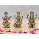 Bronze Lakshmi Ganesha Saraswati Idol (Height 4 Inch)