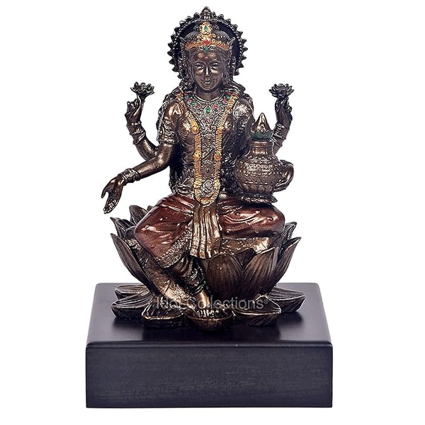 Polyresin Maa Lakshmi Idol Maa Lakshmi Religious Statue Height 4 Inch Mandir Setting