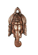 Lord Ganesha Face Mask Decorative Showpiece Wall Hanging - (Metal, Height 2.5")