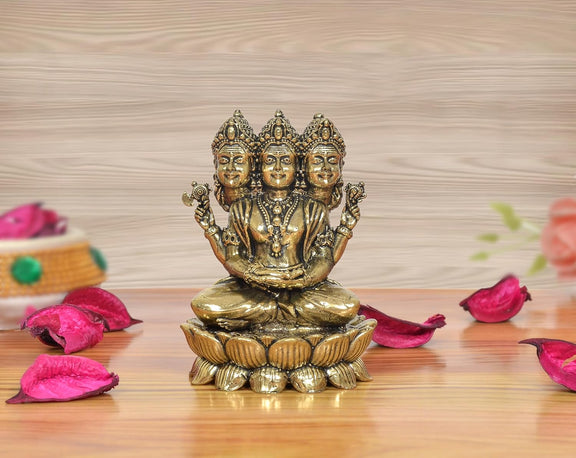 AONA Bronze Trimurti Brahma Vishnu Mahesh Idol