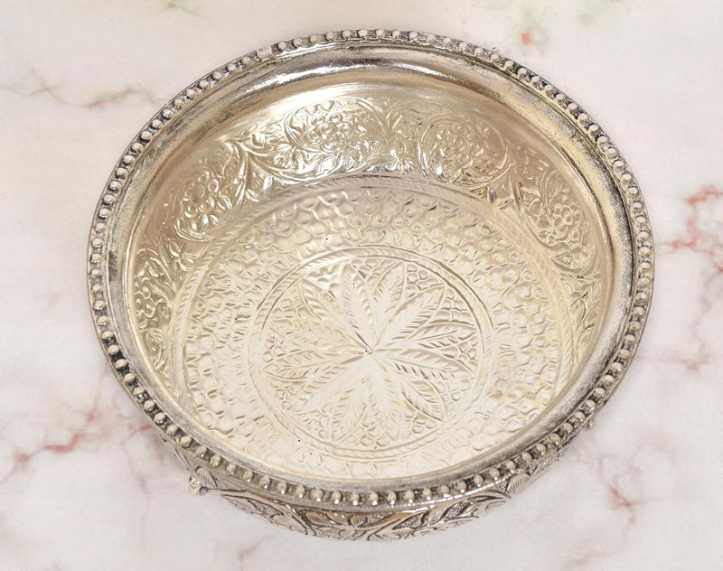 Brass Elephant with Urli Bowl (Height : 3 Inches)