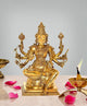 Brass Goddess Varahi Idol Figurine Eight Armed Sculpture Showpiece Home Temple Office Golden Height 10 Inches