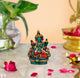 Resin Goddess Green Tara Statue (Height: 15 cm)