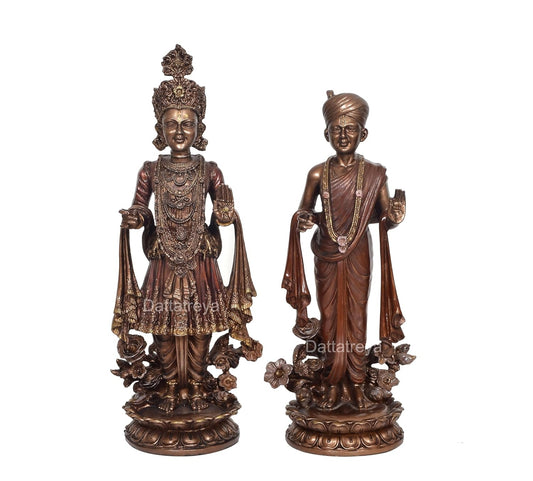 Resin Swami Narayan (Shri Shajanand Swami) and (Pujya Akshar Murti) (Height :7 Inches)