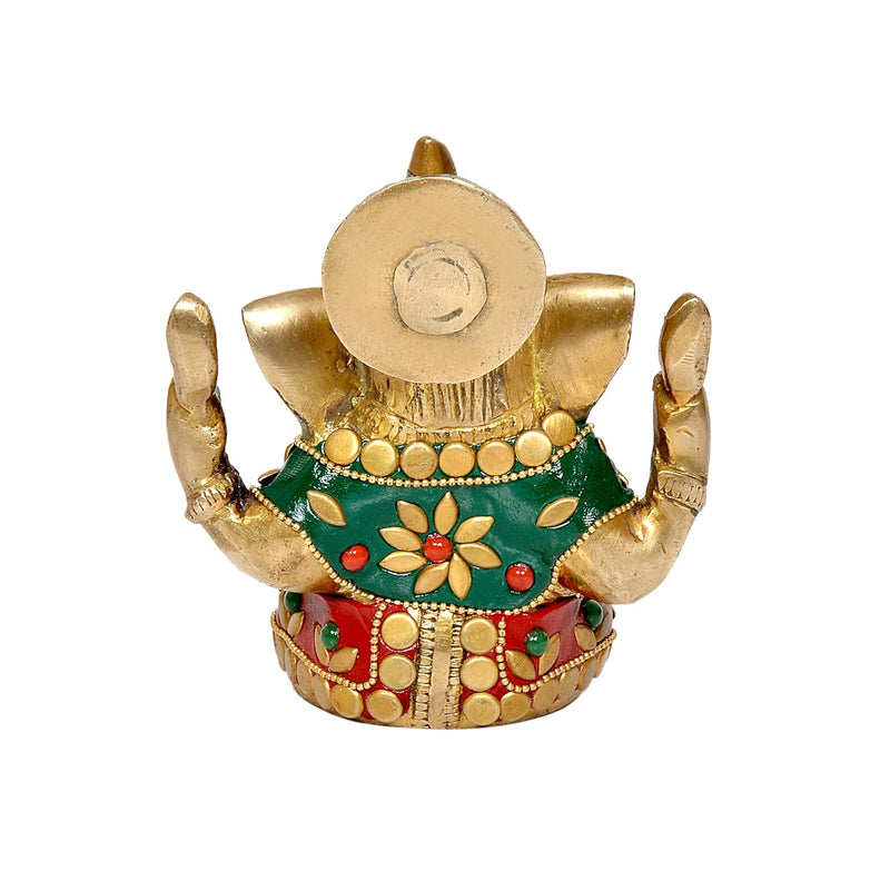 Ganesha Ganesh Ganpati Statue Idol Murti for Home Decor (Height : 4.5 inch) (Multicolor 1)