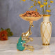 Metal Golden Elephant Dry Fruit Bowl Showpiece (Height 7 Inch)