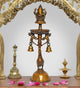 Brass Ganesha Lamp with Balls Diya Showpiece (Height 13 Inch)