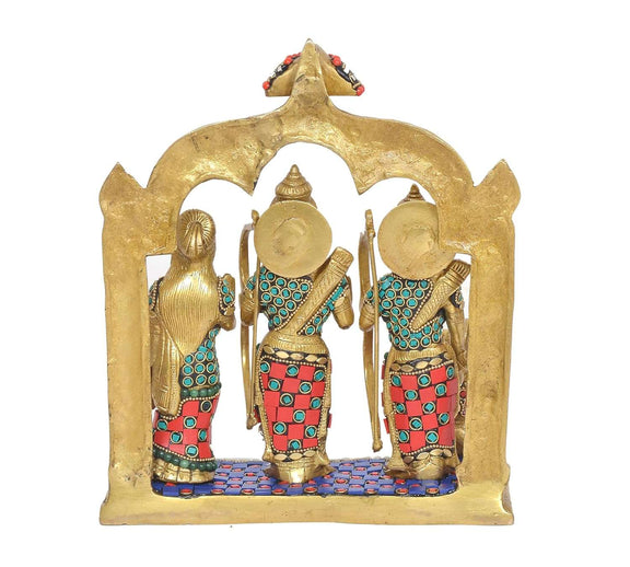 Brass Ram Darbar Statue Idol  (Height :11 Inch)