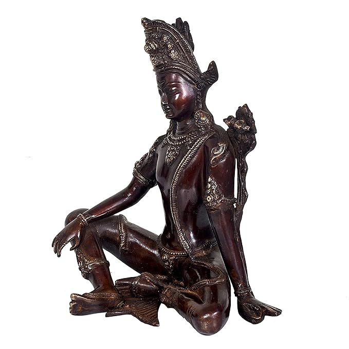 Brass Indra Dev Statue (Height 10 inches)