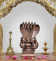 Copper Lord Ganesha with Adishesha Nag Statue (Height 6 Inch)