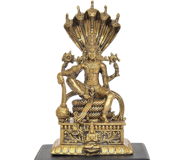 Panchaloha Vishnu Idol Under Sheshnaag Statue (Height:3.5 Inch) Entryway Setting