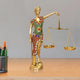 Brass Justice Lady Blind Folded Idol Golden (Height 9.5 Inch)