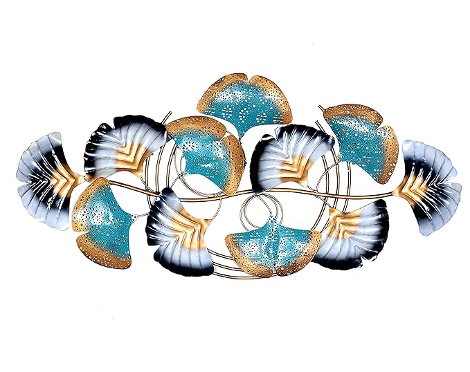 Iron Abstract Botanical Wall Art hanging (Height: 30 Inches)