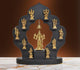 AONA Intricate Brass Dashavatara: Lord Vishnu's Ten Avatars Idol with Wooden Frame | 14" Hindu Collectible Art