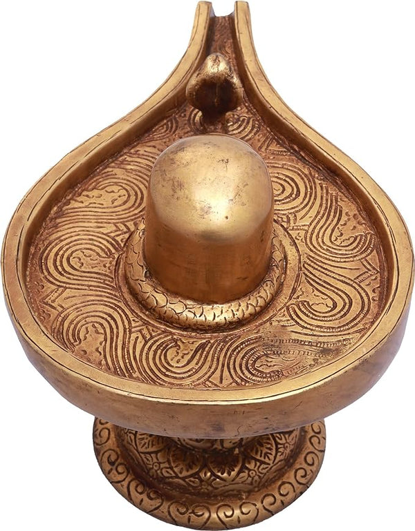 Brass Shiva Linga, Height: 6" Entryway Setting