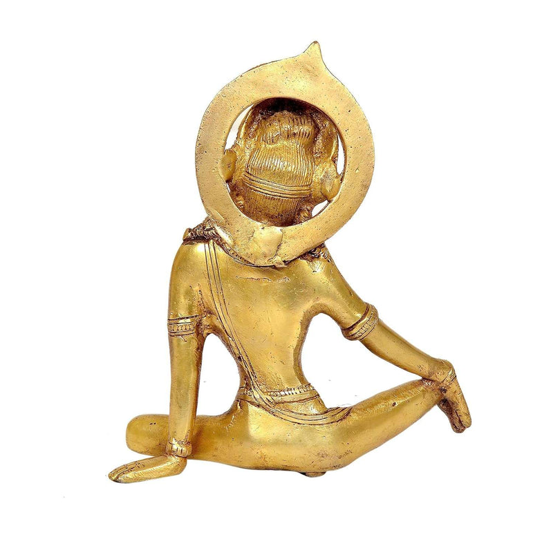 Sitting God Indra Dev Brass Statue Height : 7.5 inches