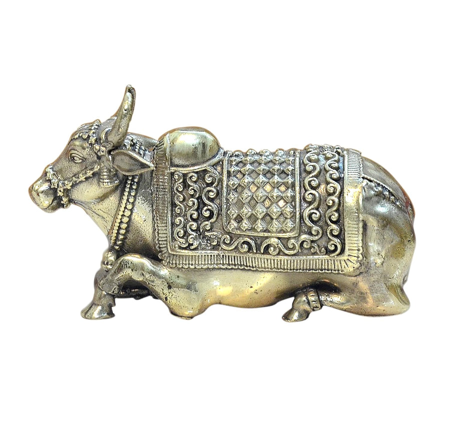 Superfine Brass Nandi Shiva Seated (Height: 1 Inch) Craft Detail
