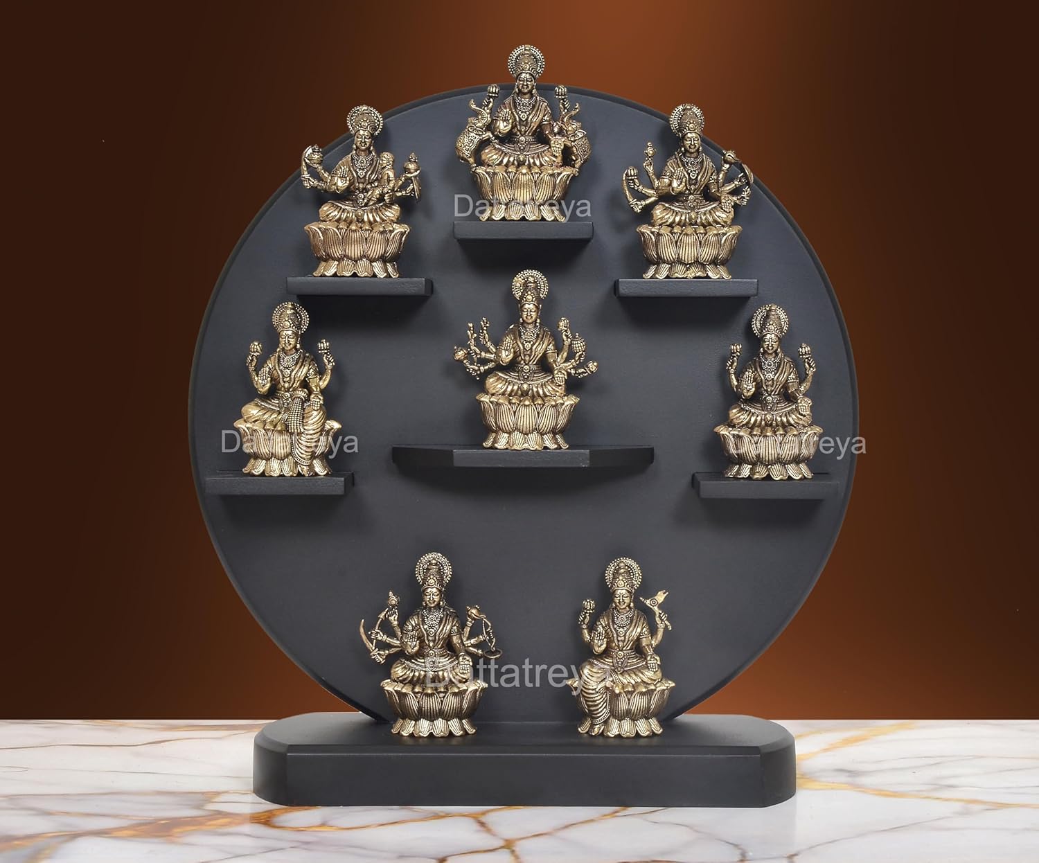AONA Bronze Goddess Ashtalakshmi Statue (Set of 8)