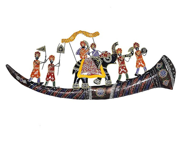Iron The Royal Bharat Wall Decor Showpiece (Height: 24 Inches) Entryway Setting