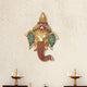Brass Ganesha Head Wall Hanging (Height 7 Inch)