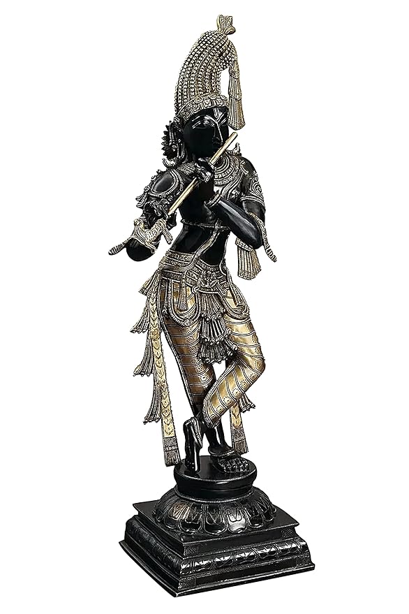 Brass Large Black Krishna Murti Idol Statue, Height : 36 inches Study Setting