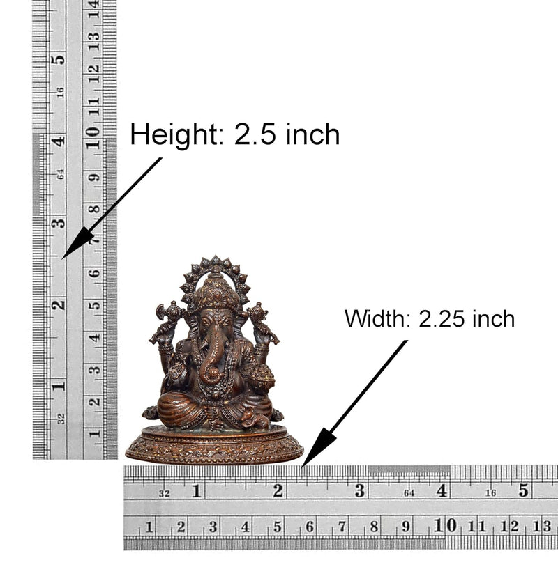 Bronze Lord Ganesha Murti (Height: 2.5 Inch)