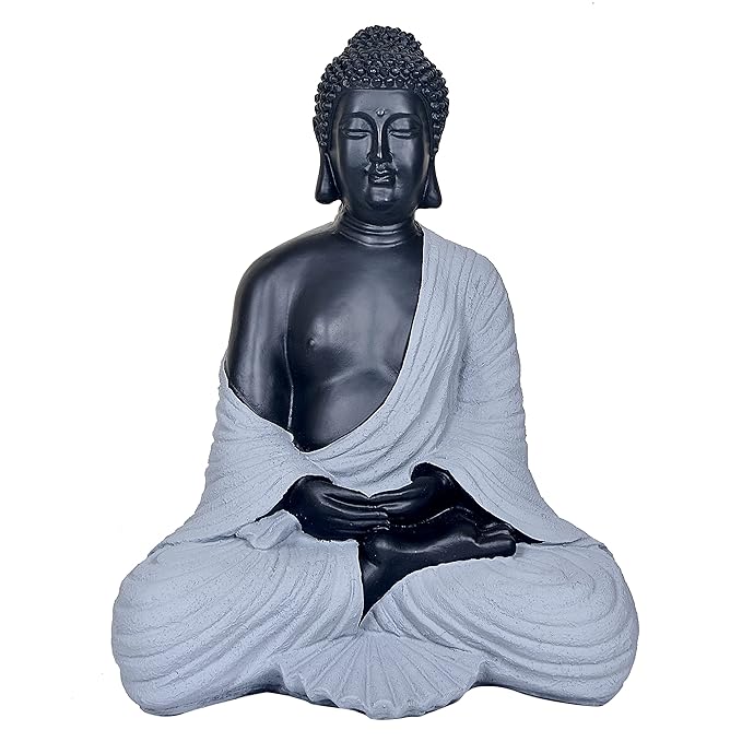 Resin Buddha Meditation Pose Figurine Showpiece (Height: 15.5 Inches) Craft Detail