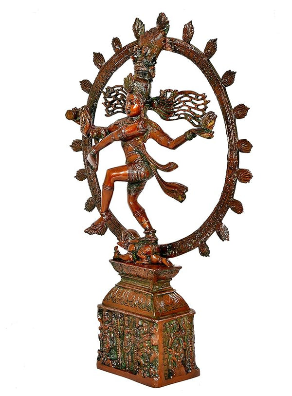 Brass Natraj Lord Shiva Dancing Natraj Brassl Idol Statues Height: 22 inch Study Setting