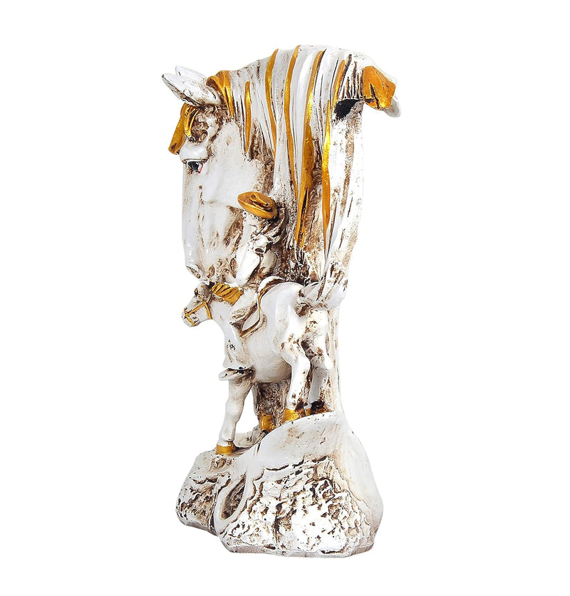 Resin Horses with Rider Dreaming Showpiece (Height: 6 inch)