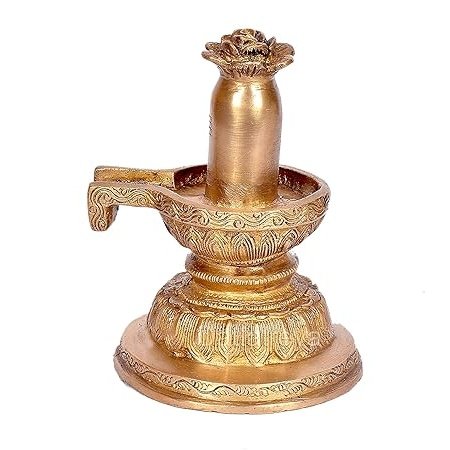 Brass Shiva Linga Idol Shiva Height 7 Inch Entryway Setting