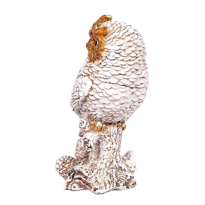 Polyresin Owl for Home Decor (Height 8.5 Inch)