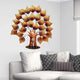Iron Bodhi Tree Wall Hanging Pipal Tree with Buddha LED Light (Height: 30 inch)