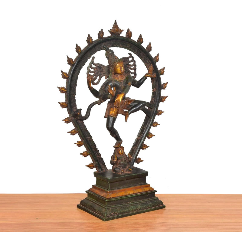 Brass Natraj Lord Shiva Dancing Idol (Height 19 Inch)