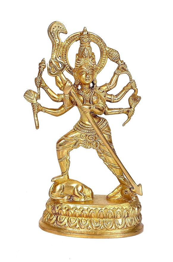 Brass Kali Maa Idol Religious Statue for Home Puja (Height: 8 Inches) Craft Detail